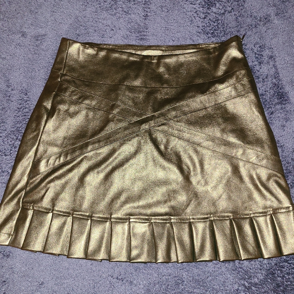 Mini Fake Leather Skirt